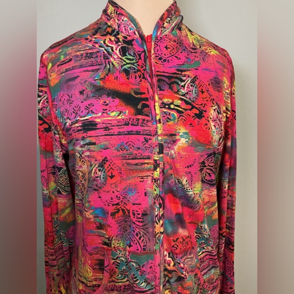 Vibrant Multicolor Zip-Up Jacket - Picture 2 of 6